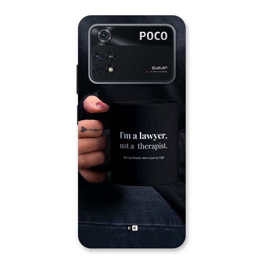 Lawyer Not Therapist Back Case for Poco M4 Pro 4G