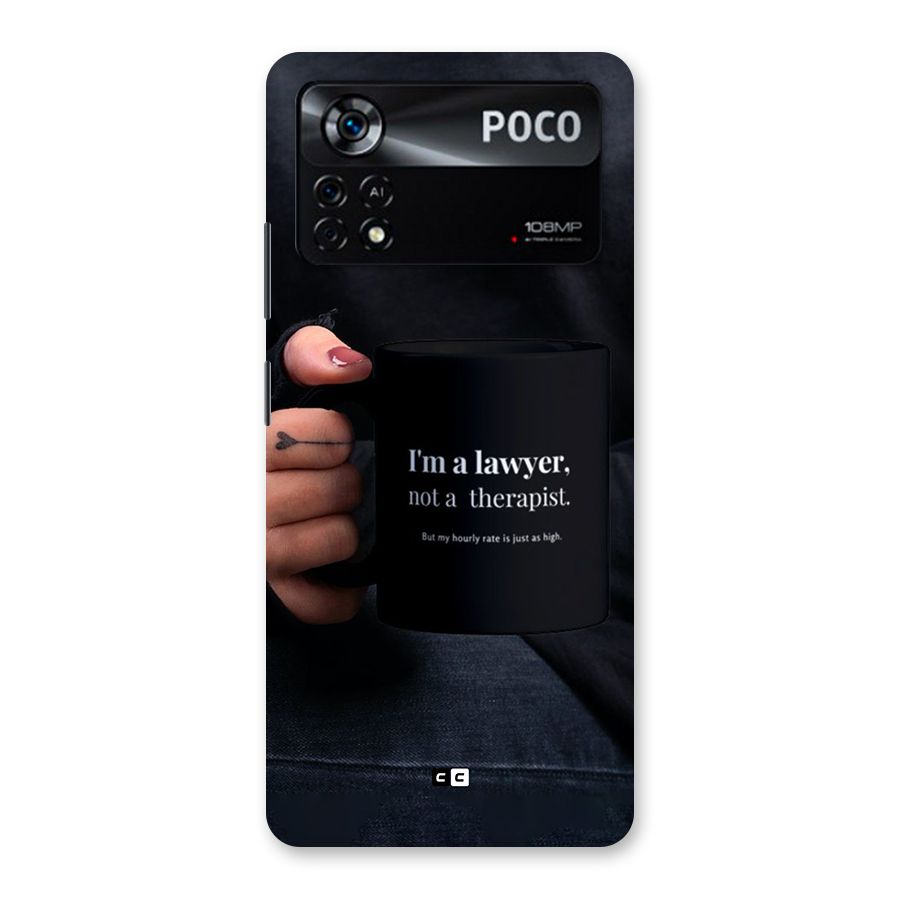 Lawyer Not Therapist Back Case for Poco X4 Pro 5G