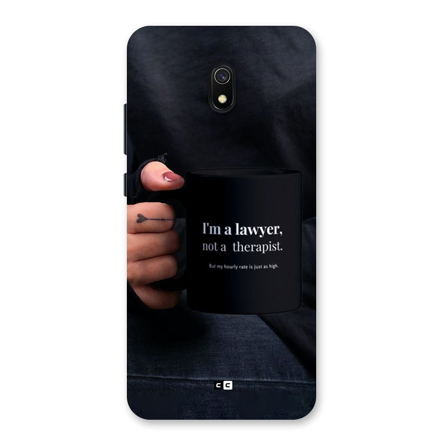 Lawyer Not Therapist Back Case for Redmi 8A