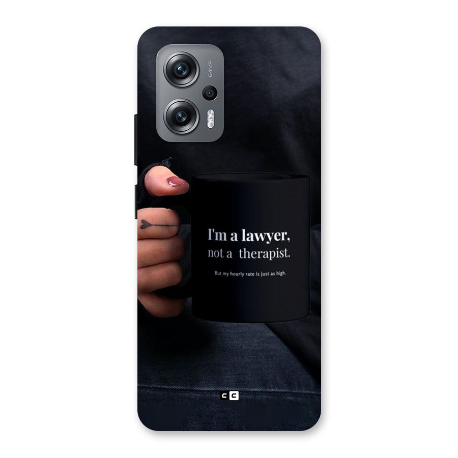 Lawyer Not Therapist Back Case for Redmi K50i