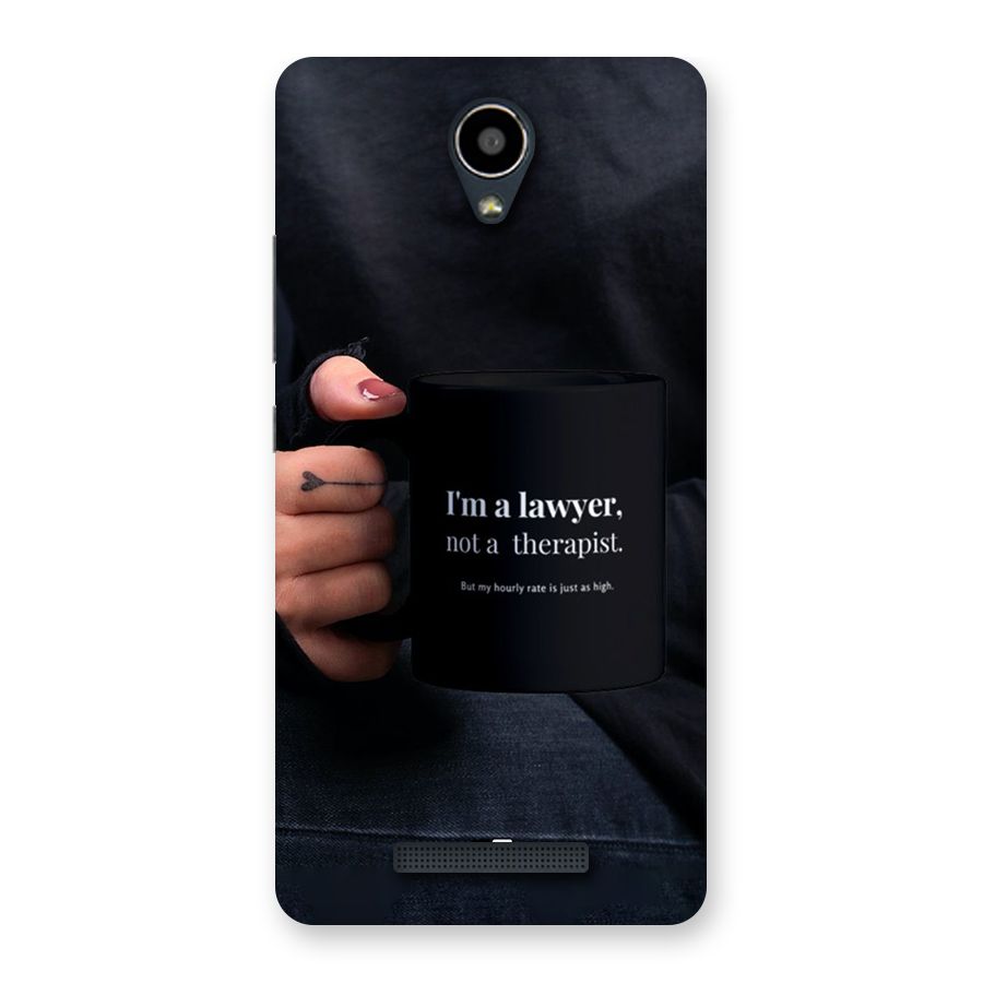 Lawyer Not Therapist Back Case for Redmi Note 2