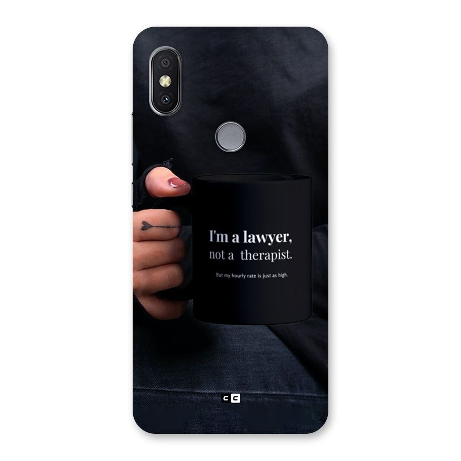 Lawyer Not Therapist Back Case for Redmi Y2