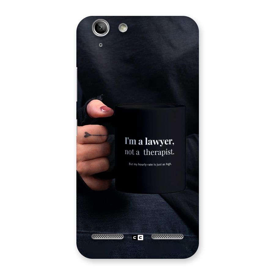 Lawyer Not Therapist Back Case for Vibe K5 Plus