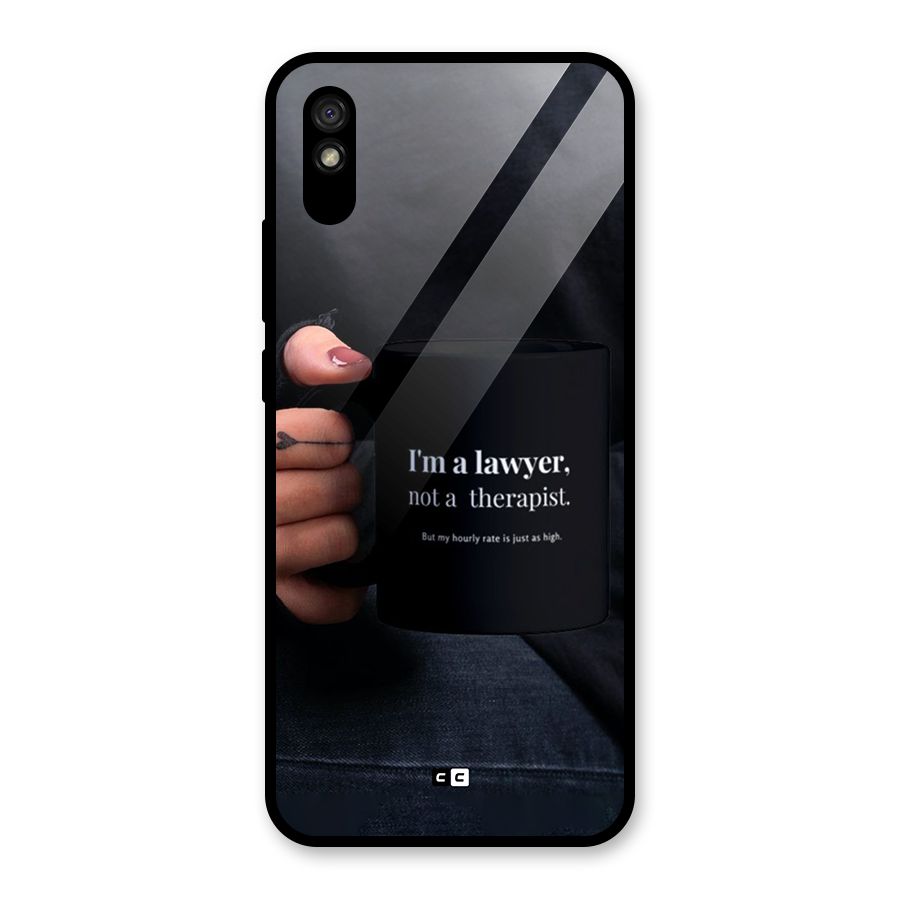 Lawyer Not Therapist Glass Back Case for Redmi 9A