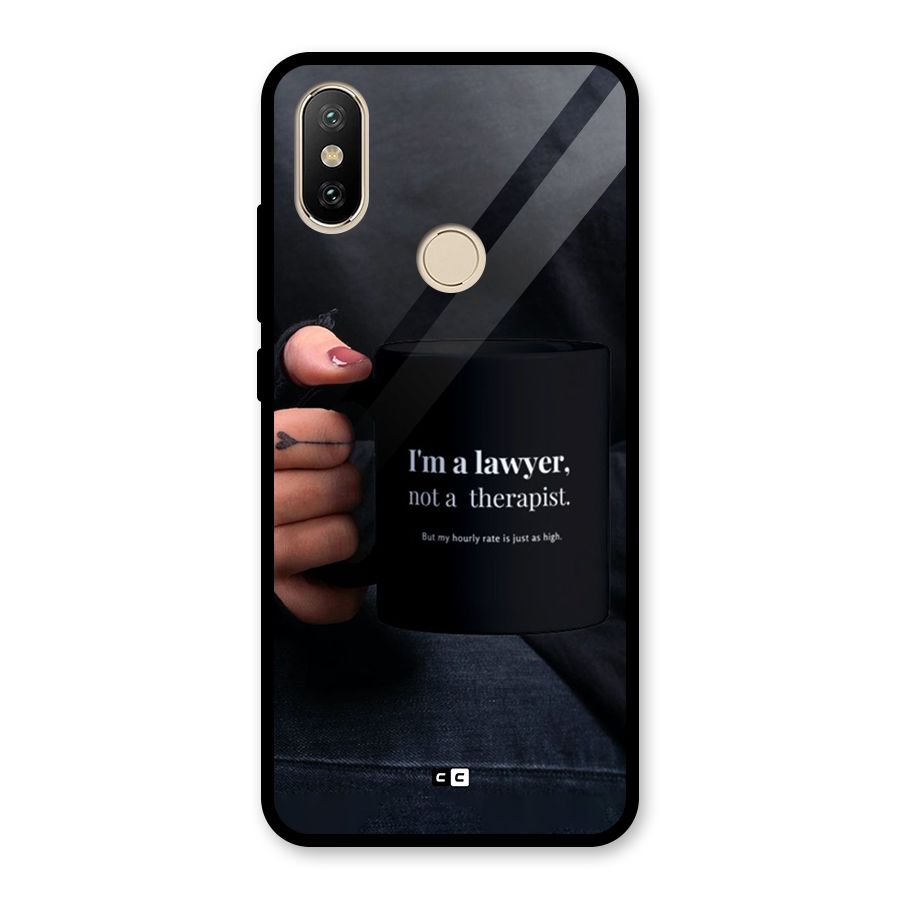 Lawyer Not Therapist Glass Back Case for Redmi A2