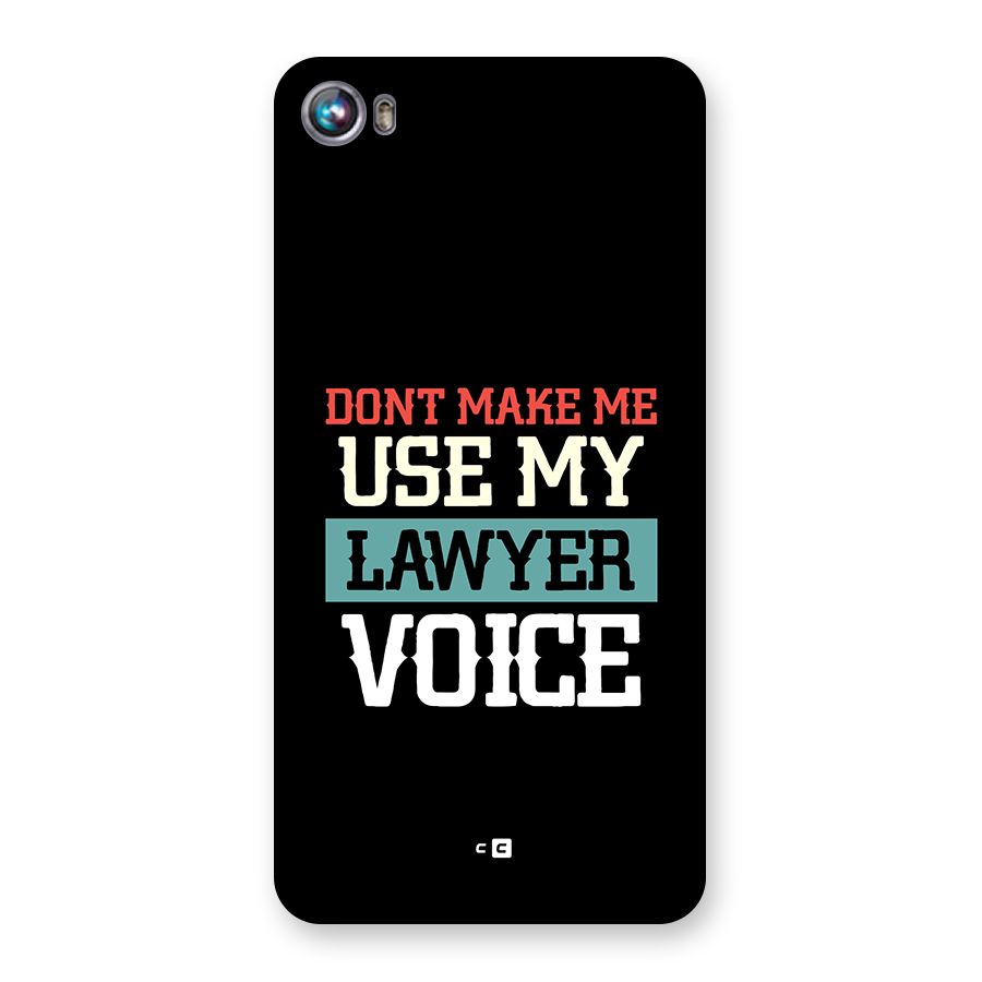 Lawyer Voice Back Case for Canvas Fire 4 (A107)