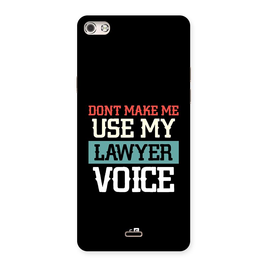 Lawyer Voice Back Case for Canvas Silver 5