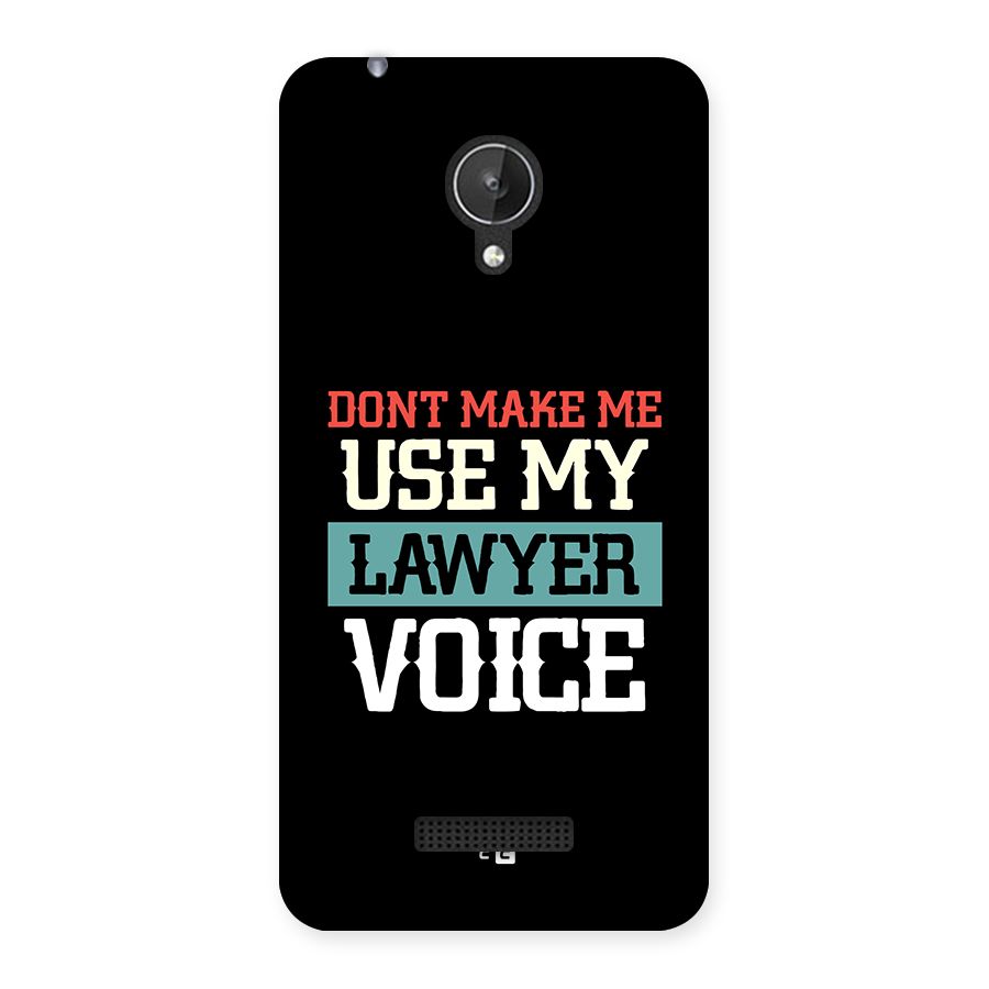 Lawyer Voice Back Case for Canvas Spark Q380