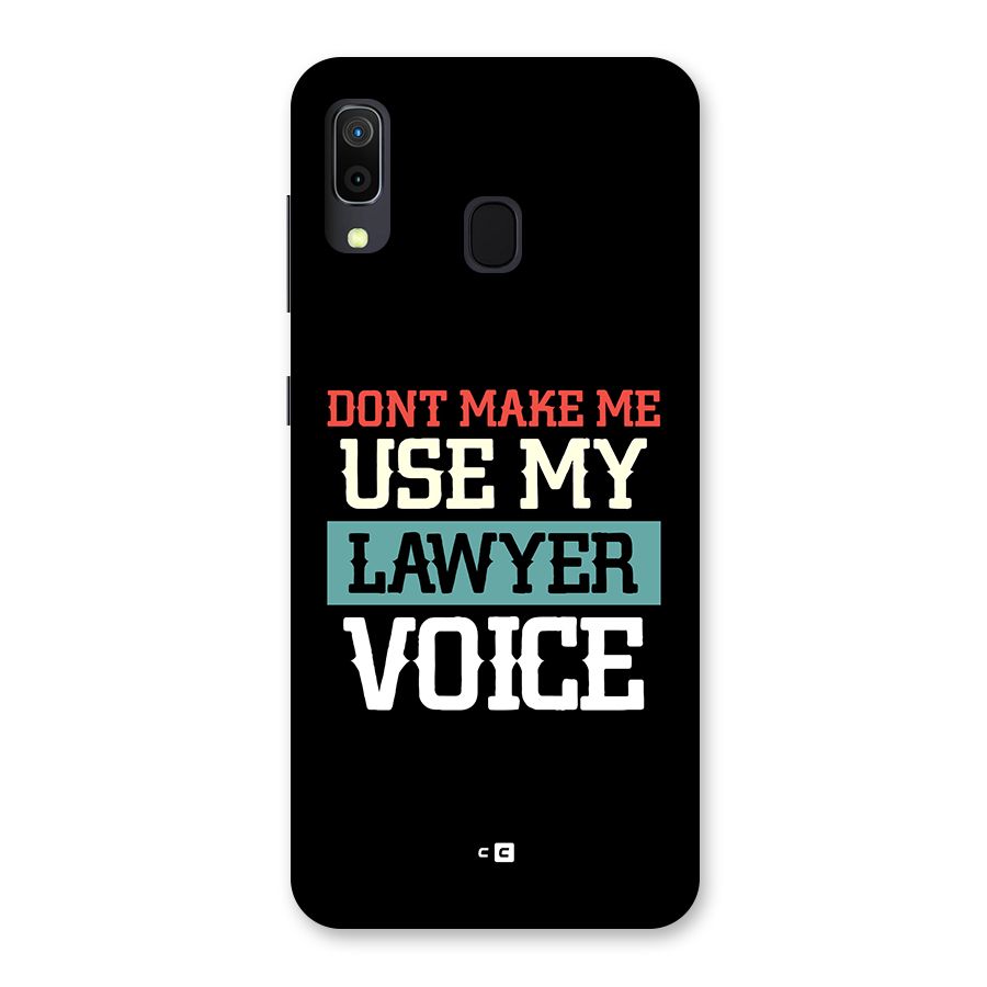 Lawyer Voice Back Case for Galaxy A20