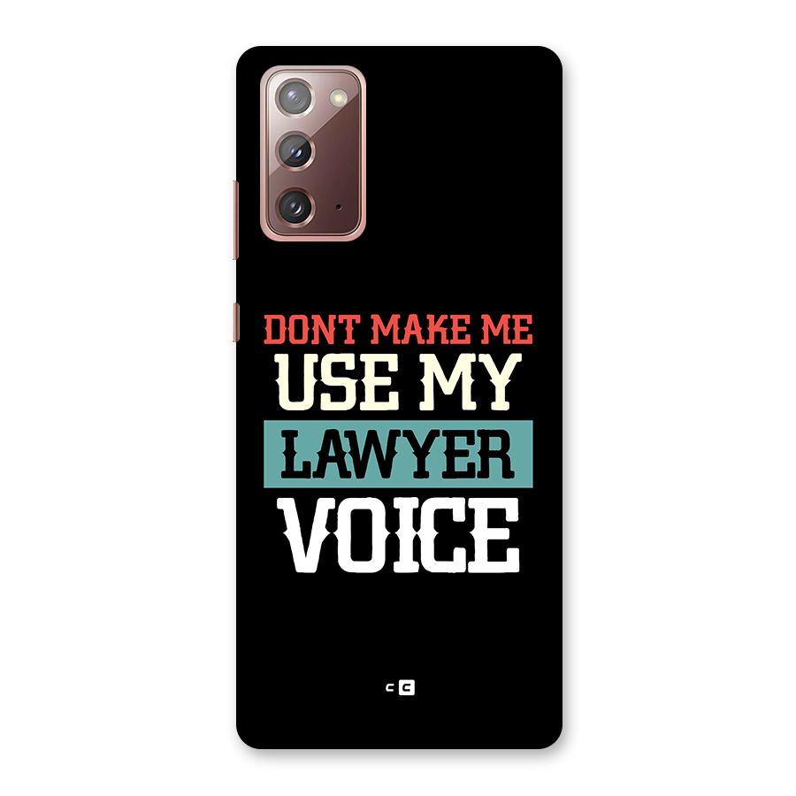 Lawyer Voice Back Case for Galaxy Note 20