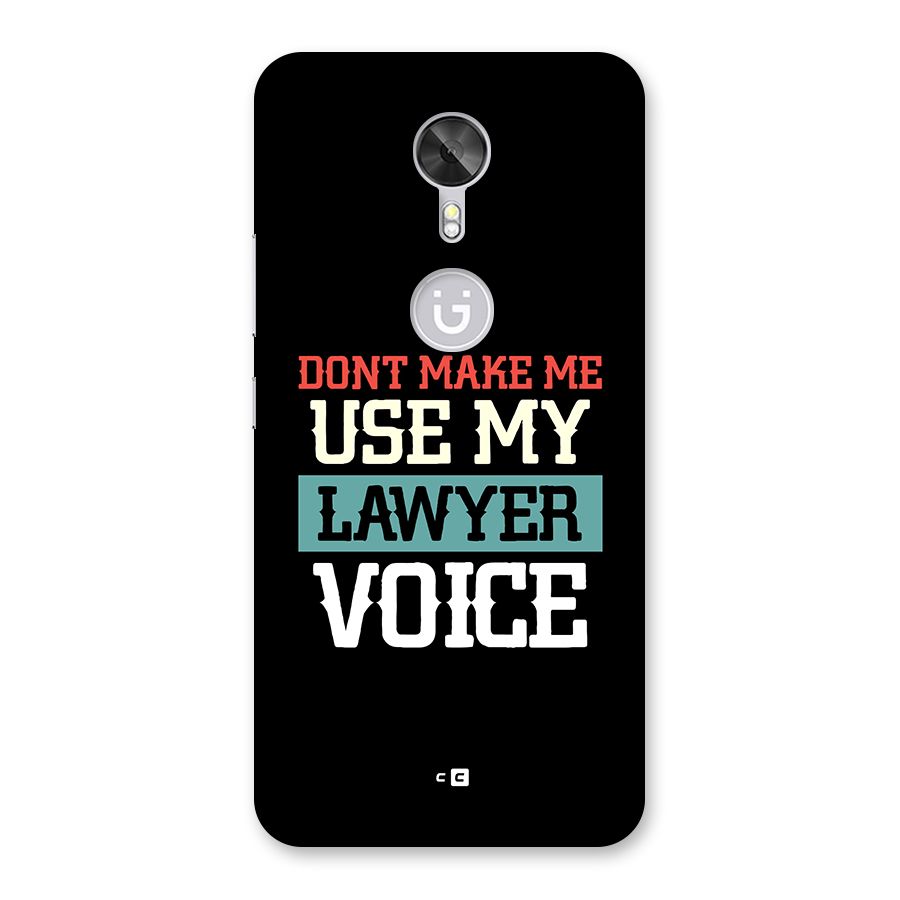 Lawyer Voice Back Case for Gionee A1