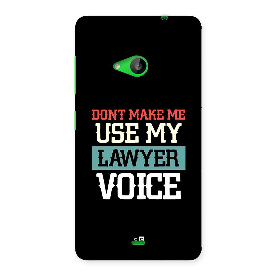 Lawyer Voice Back Case for Lumia 535