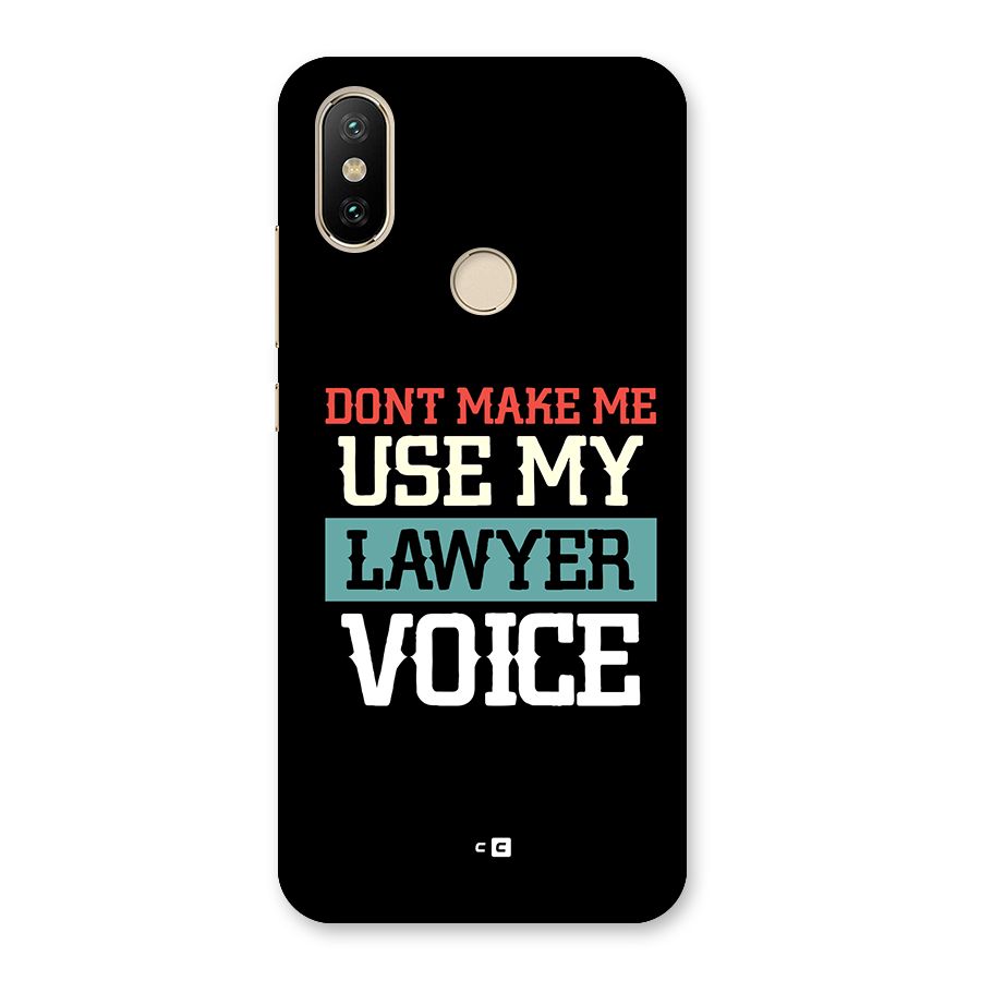 Lawyer Voice Back Case for Mi A2