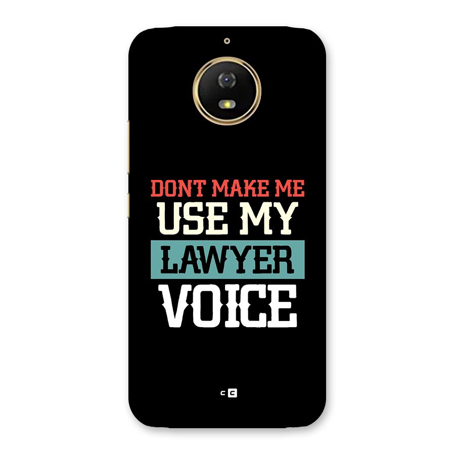 Lawyer Voice Back Case for Moto G5s