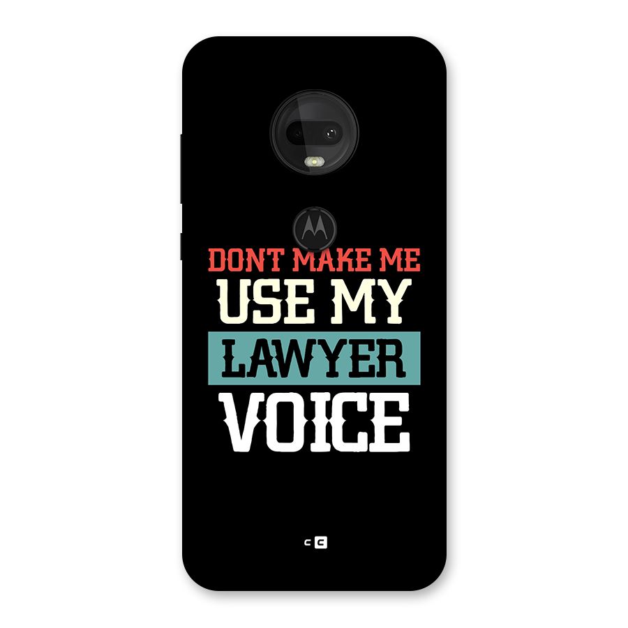 Lawyer Voice Back Case for Moto G7