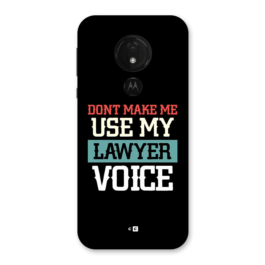 Lawyer Voice Back Case for Moto G7 Power