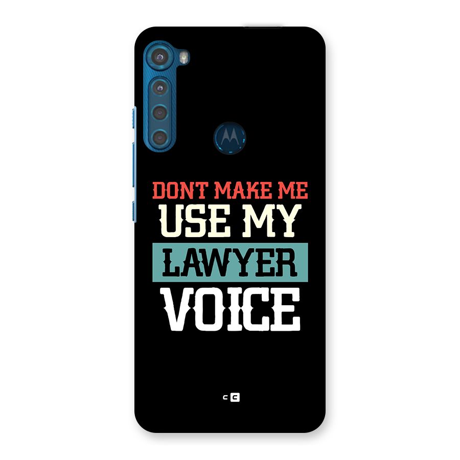 Lawyer Voice Back Case for Motorola One Fusion Plus
