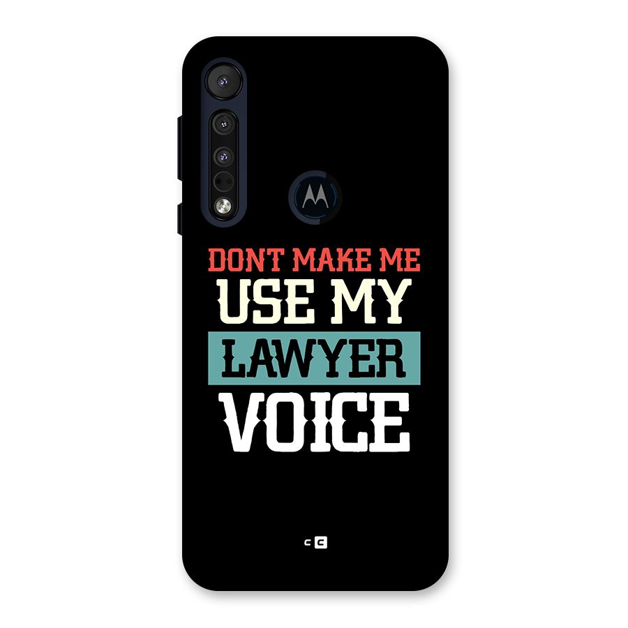 Lawyer Voice Back Case for Motorola One Macro
