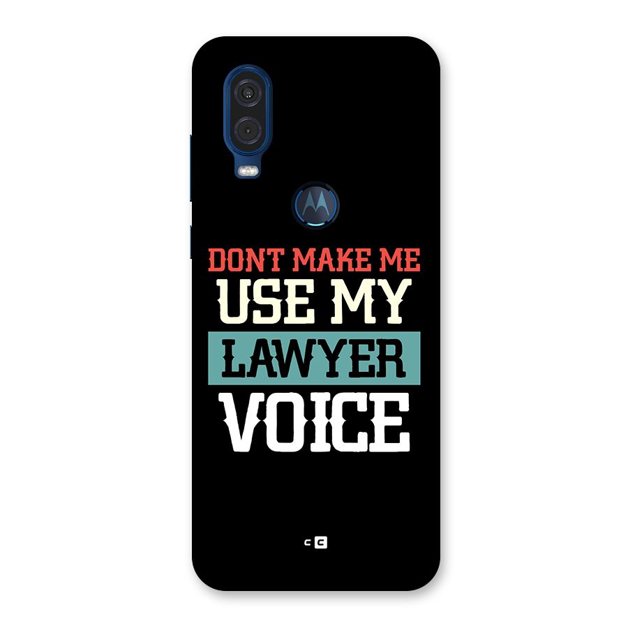 Lawyer Voice Back Case for Motorola One Vision