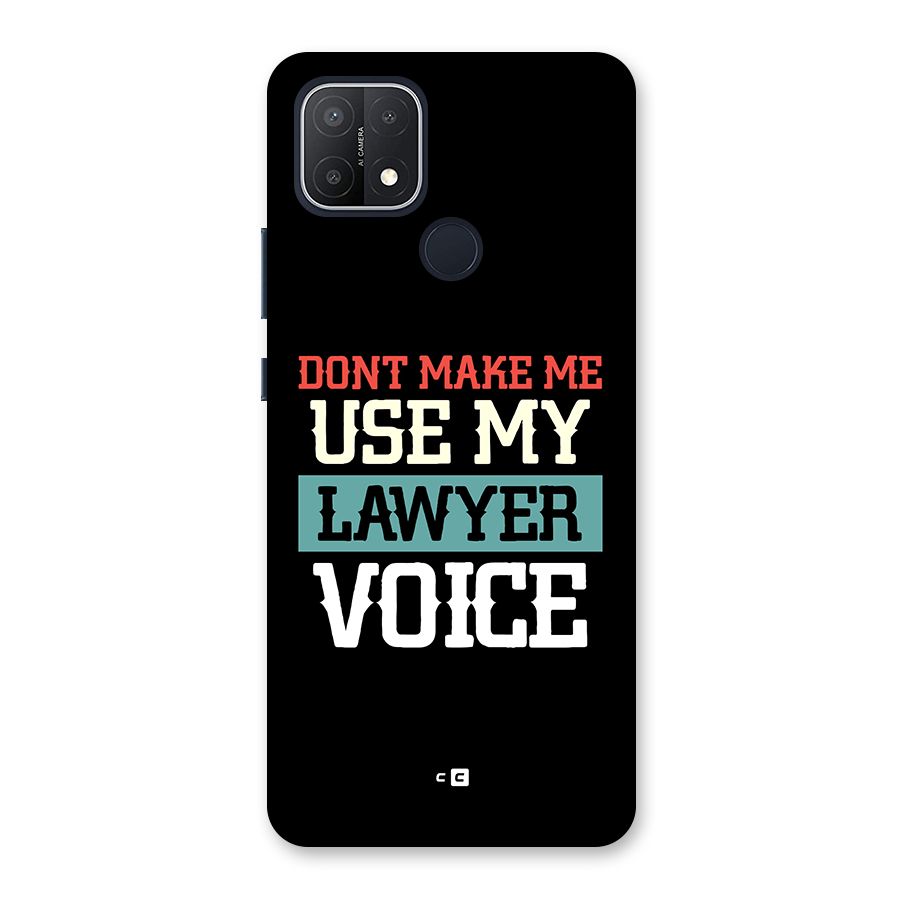 Lawyer Voice Back Case for Oppo A15