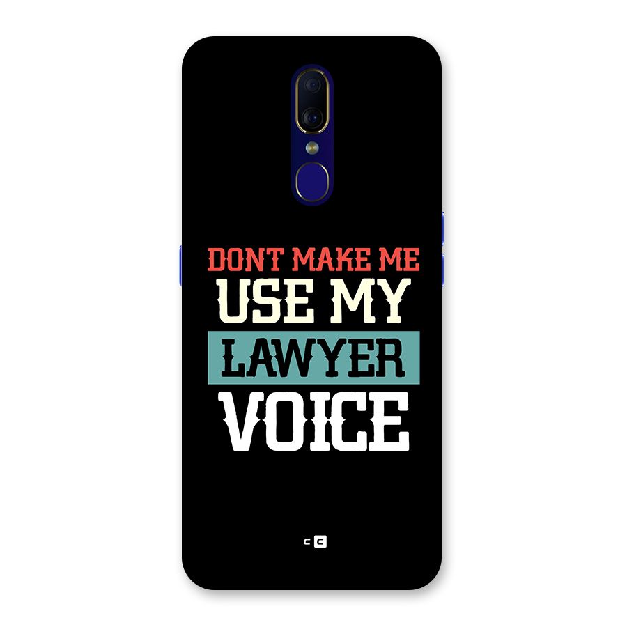 Lawyer Voice Back Case for Oppo F11