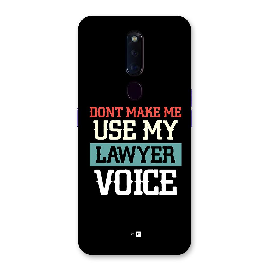 Lawyer Voice Back Case for Oppo F11 Pro