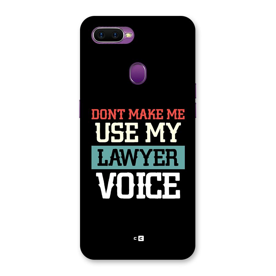 Lawyer Voice Back Case for Oppo F9