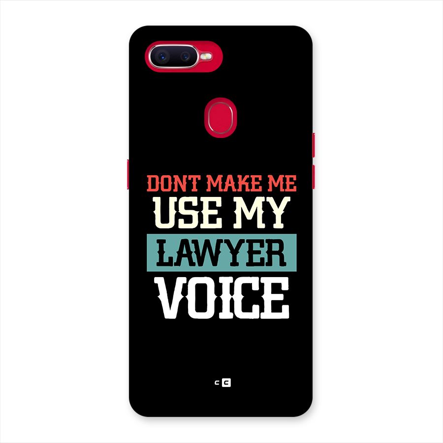Lawyer Voice Back Case for Oppo F9 Pro