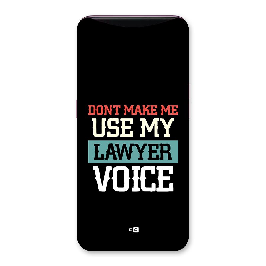 Lawyer Voice Back Case for Oppo Find X