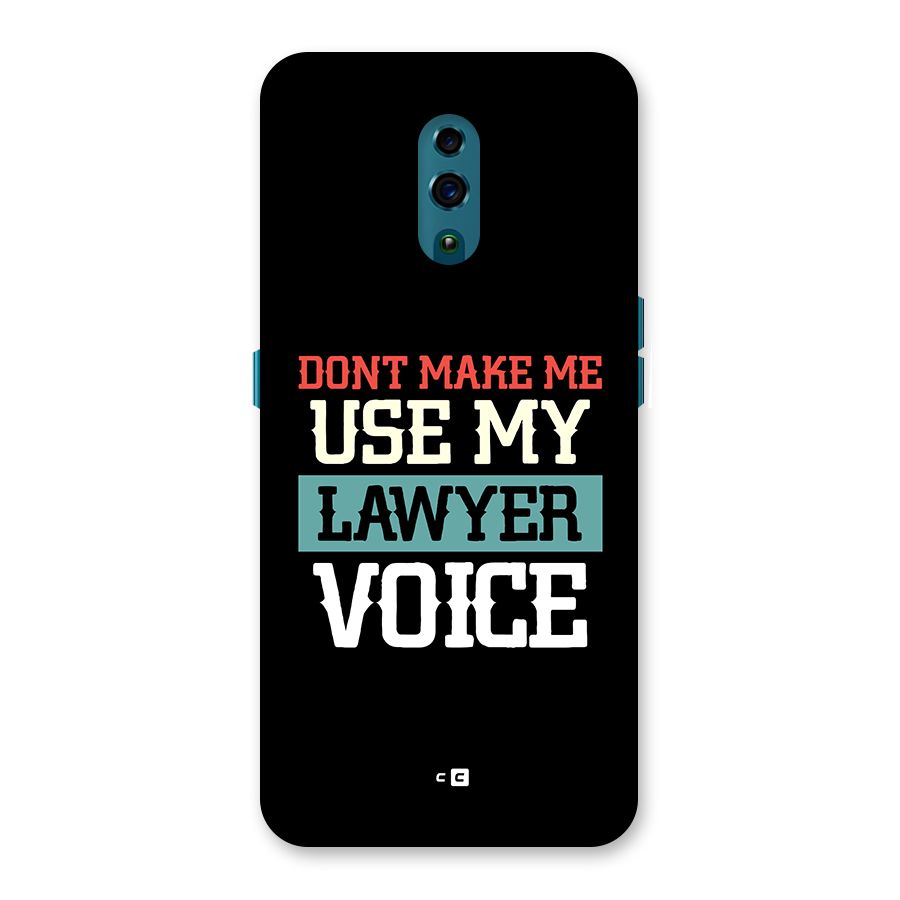 Lawyer Voice Back Case for Oppo Reno