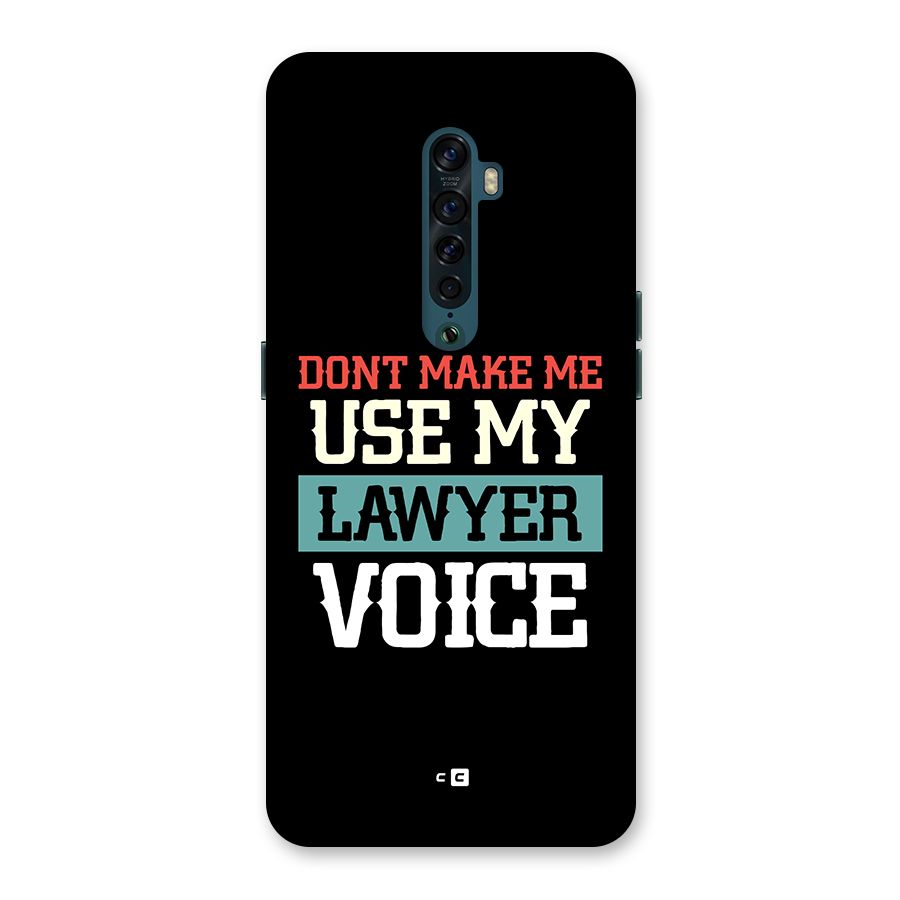 Lawyer Voice Back Case for Oppo Reno2