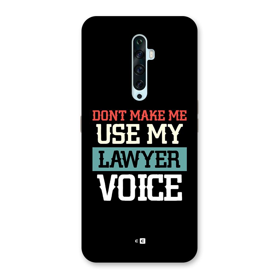 Lawyer Voice Back Case for Oppo Reno2 F