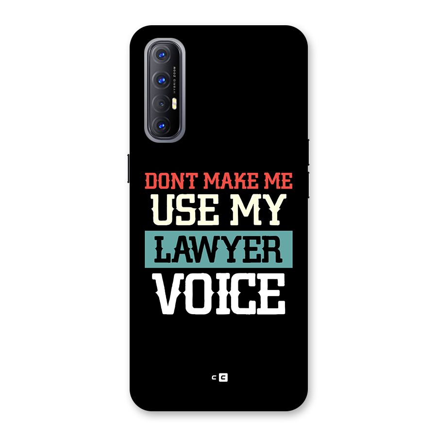 Lawyer Voice Back Case for Oppo Reno3 Pro