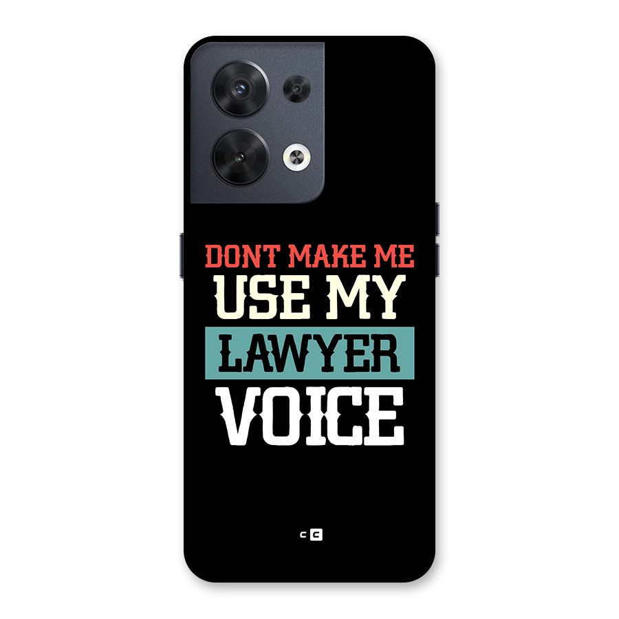 Lawyer Voice Back Case for Oppo Reno8 5G