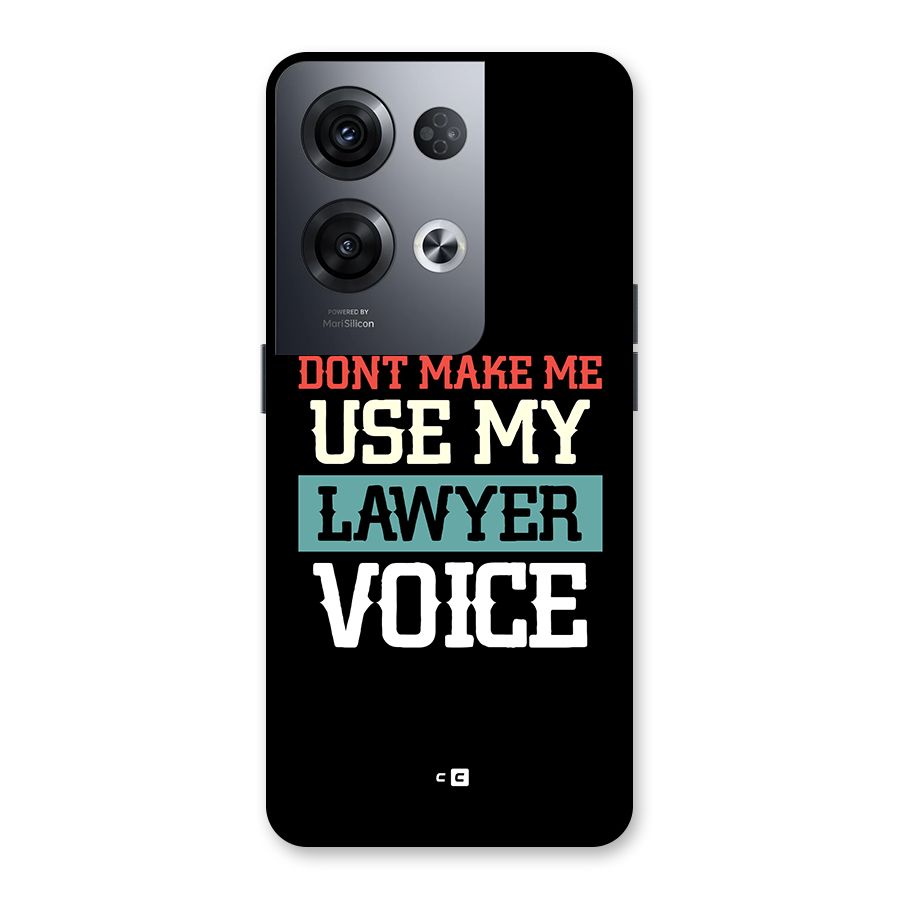 Lawyer Voice Back Case for Oppo Reno8 Pro 5G