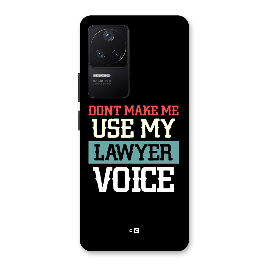 Lawyer Voice Back Case for Poco F4 5G