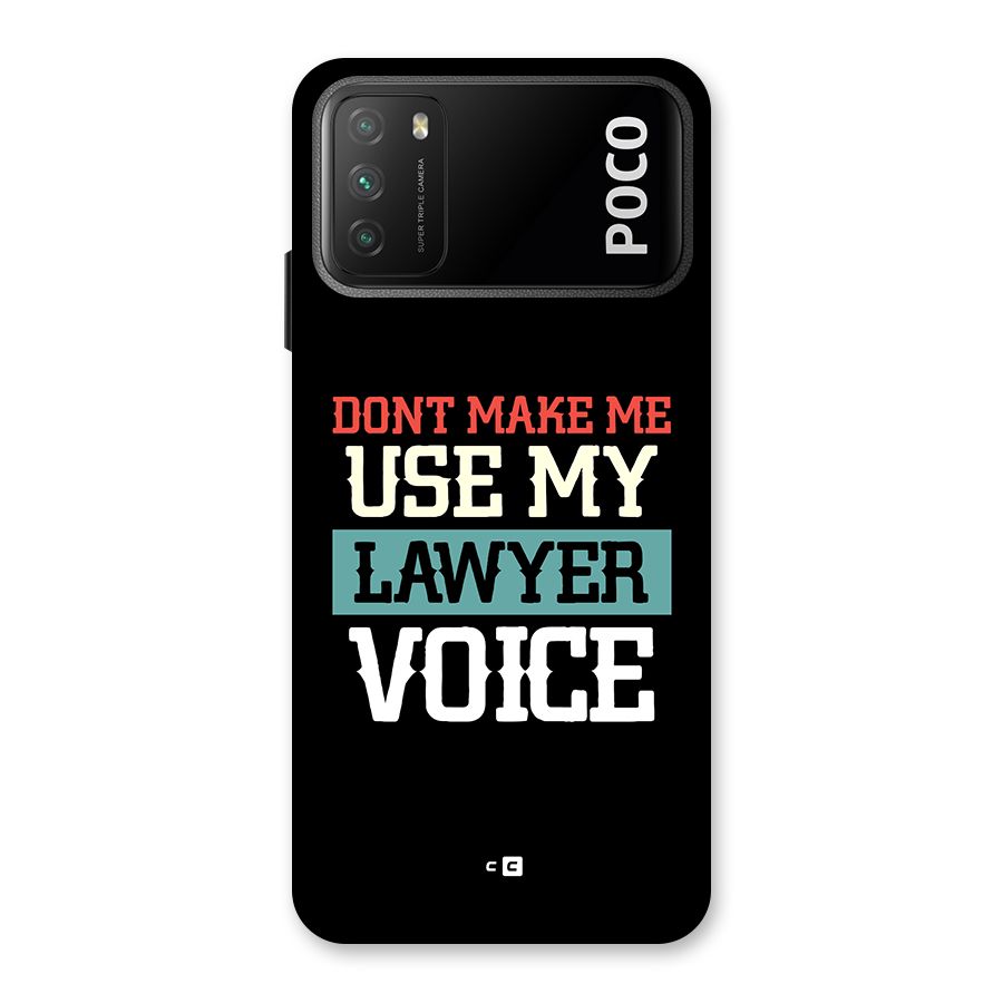 Lawyer Voice Back Case for Poco M3