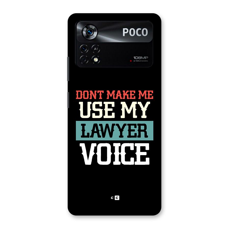 Lawyer Voice Back Case for Poco X4 Pro 5G
