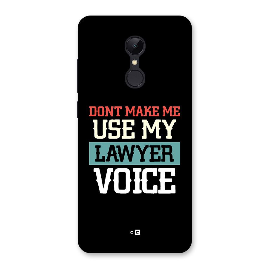 Lawyer Voice Back Case for Redmi 5