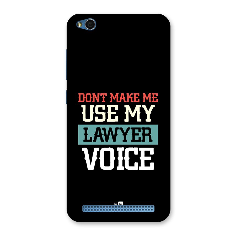 Lawyer Voice Back Case for Redmi 5A