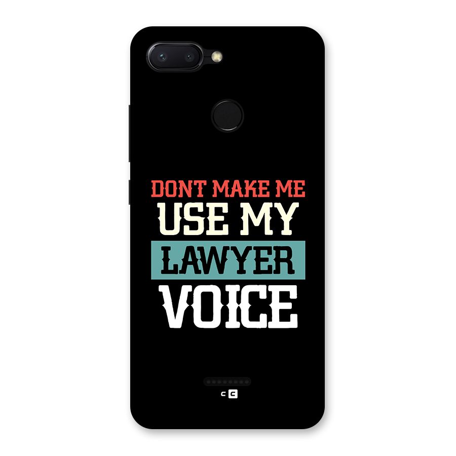Lawyer Voice Back Case for Redmi 6