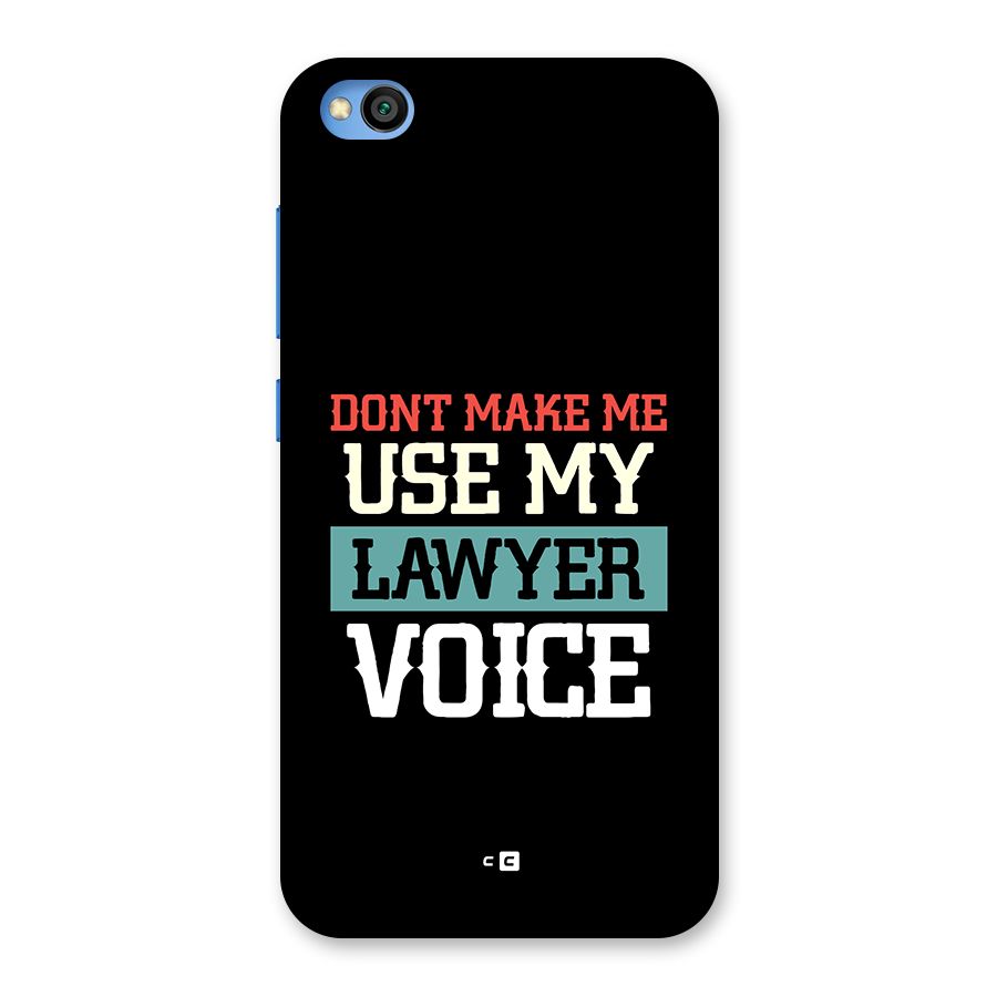 Lawyer Voice Back Case for Redmi Go