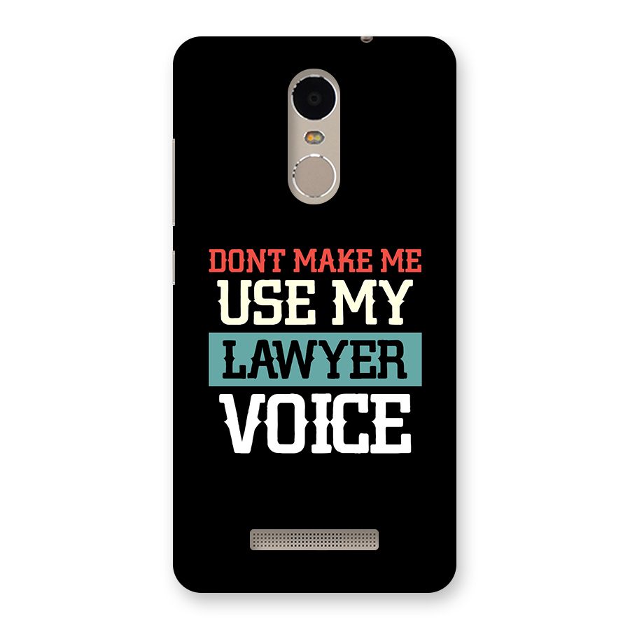 Lawyer Voice Back Case for Redmi Note 3