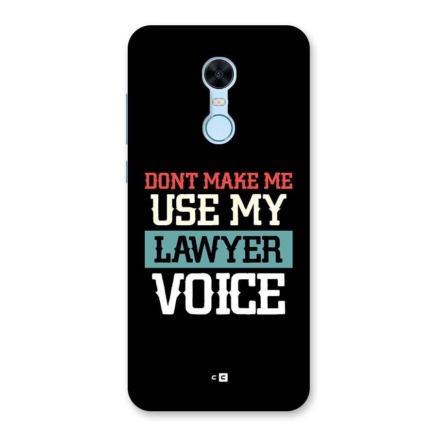 Lawyer Voice Back Case for Redmi Note 5