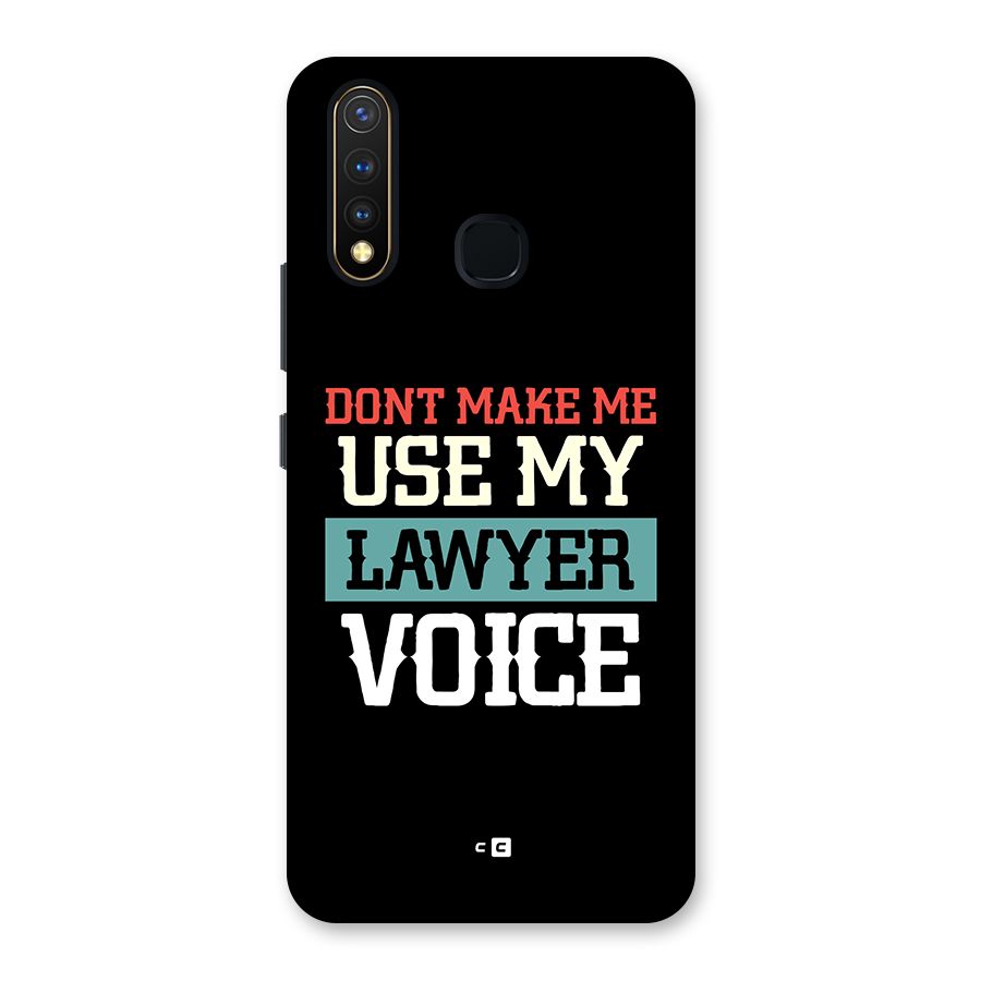 Lawyer Voice Back Case for Vivo U20