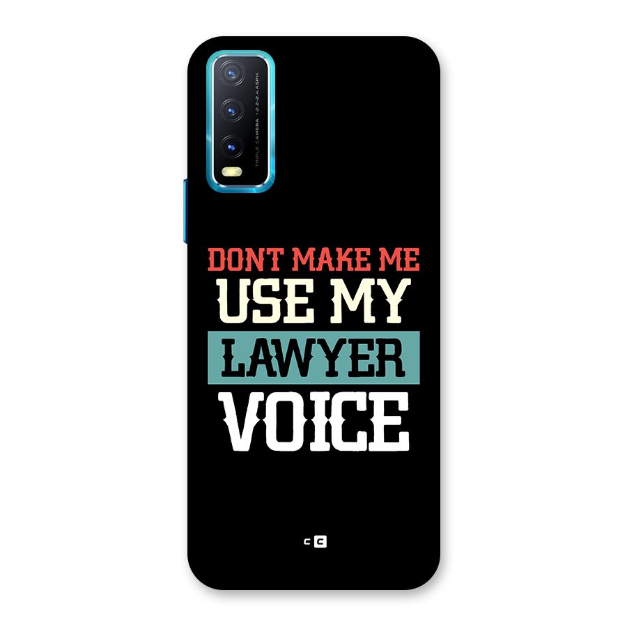 Lawyer Voice Back Case for Vivo Y20G