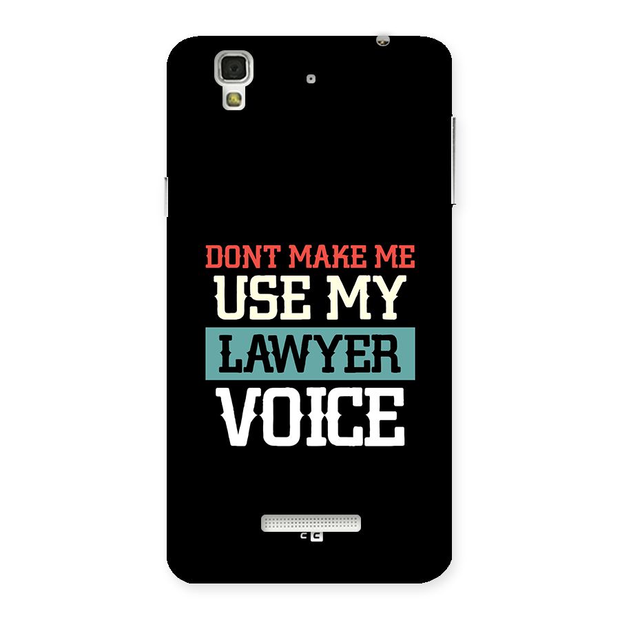 Lawyer Voice Back Case for Yureka