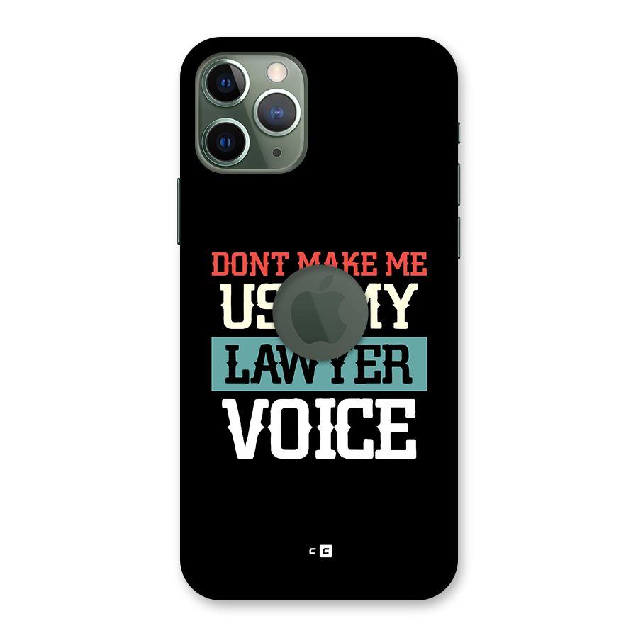 Lawyer Voice Back Case for iPhone 11 Pro Logo Cut