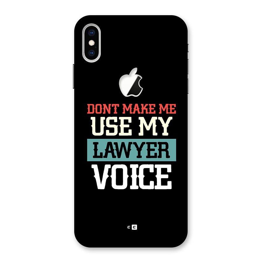 Lawyer Voice Back Case for iPhone XS Max Apple Cut