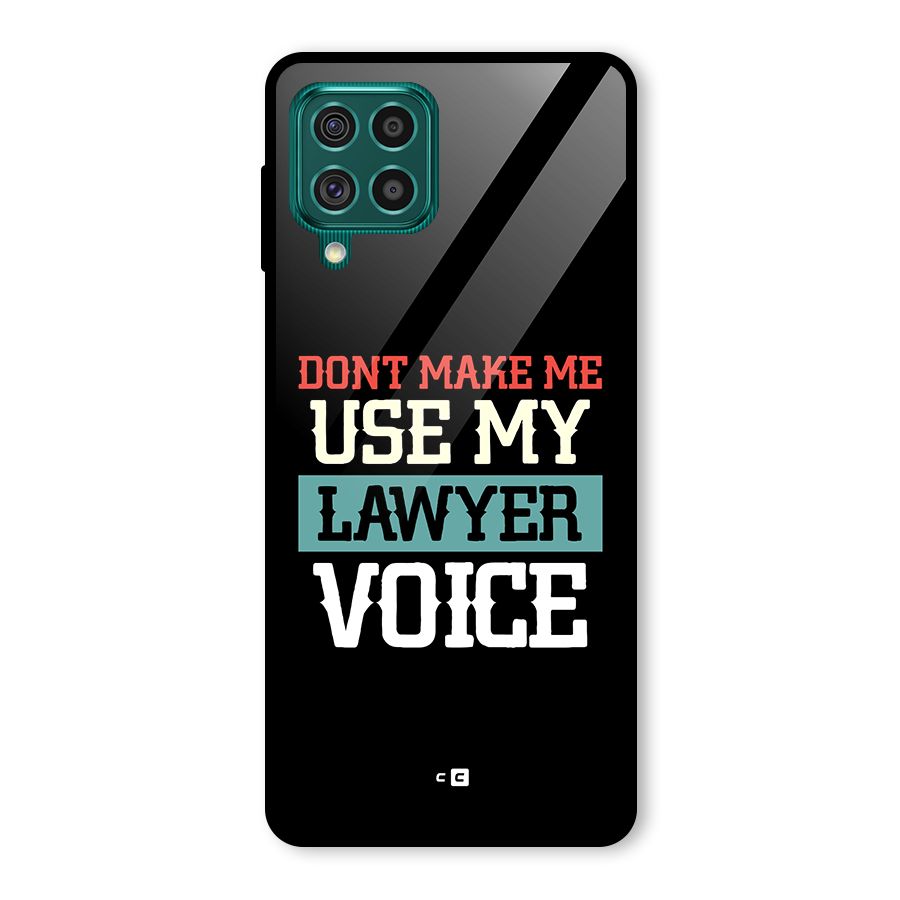 Lawyer Voice Glass Back Case for Galaxy F62